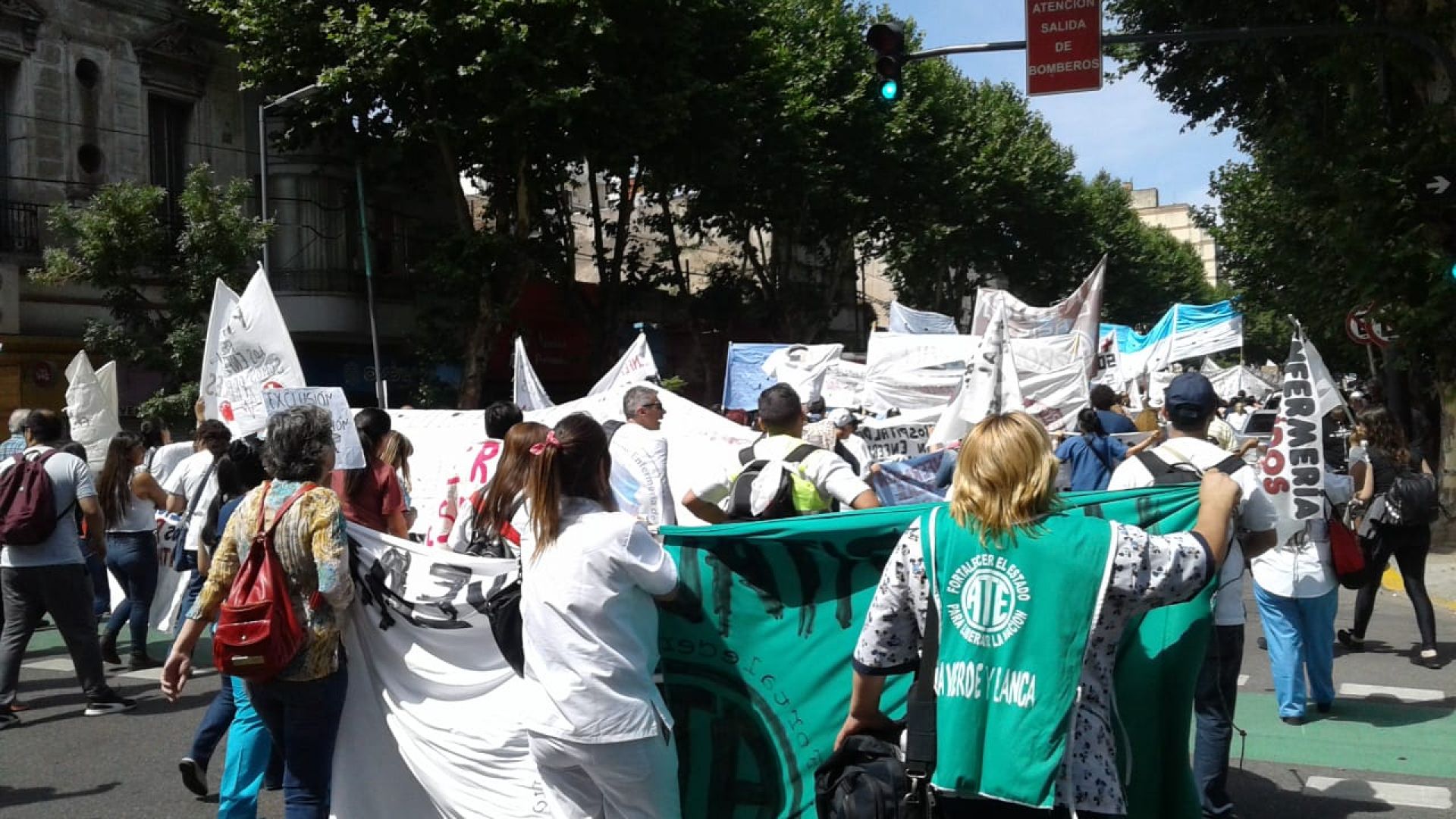 Protesta contra la Nueva Carrera en Salud