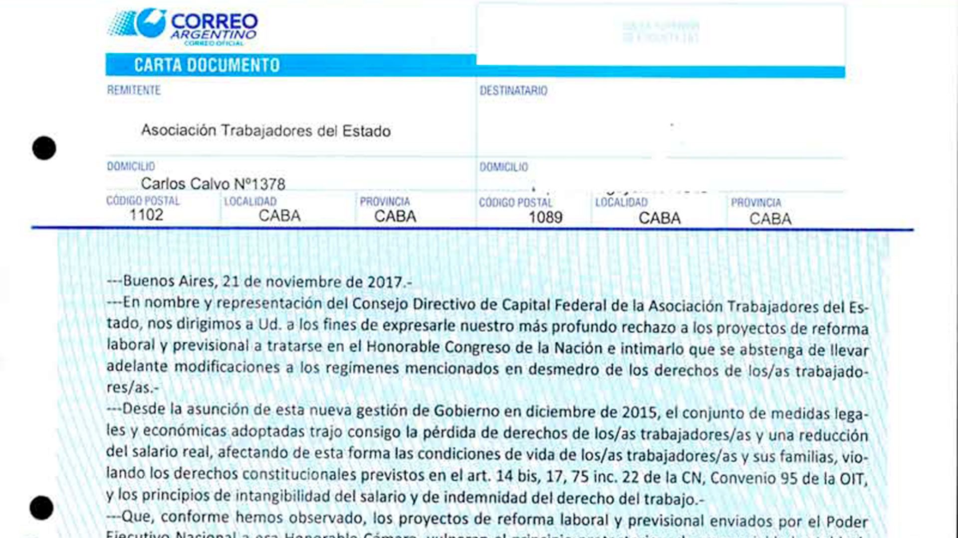 ATE Capital - Exigimos a los Jefes de Bloques del Congreso se abstengan de  violar la Constitución Nacional