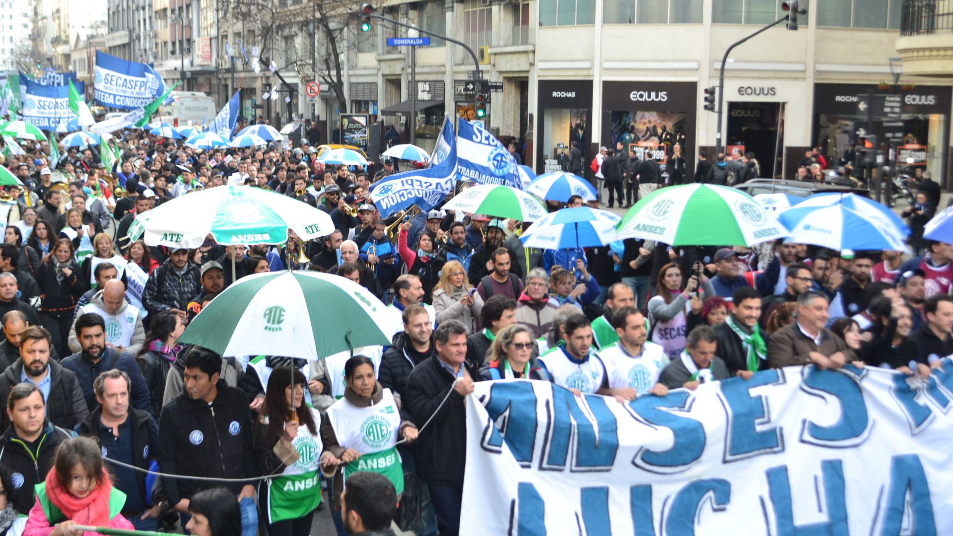 ATE Capital marchó a ANSES y decretó un Paro Nacional para mañana