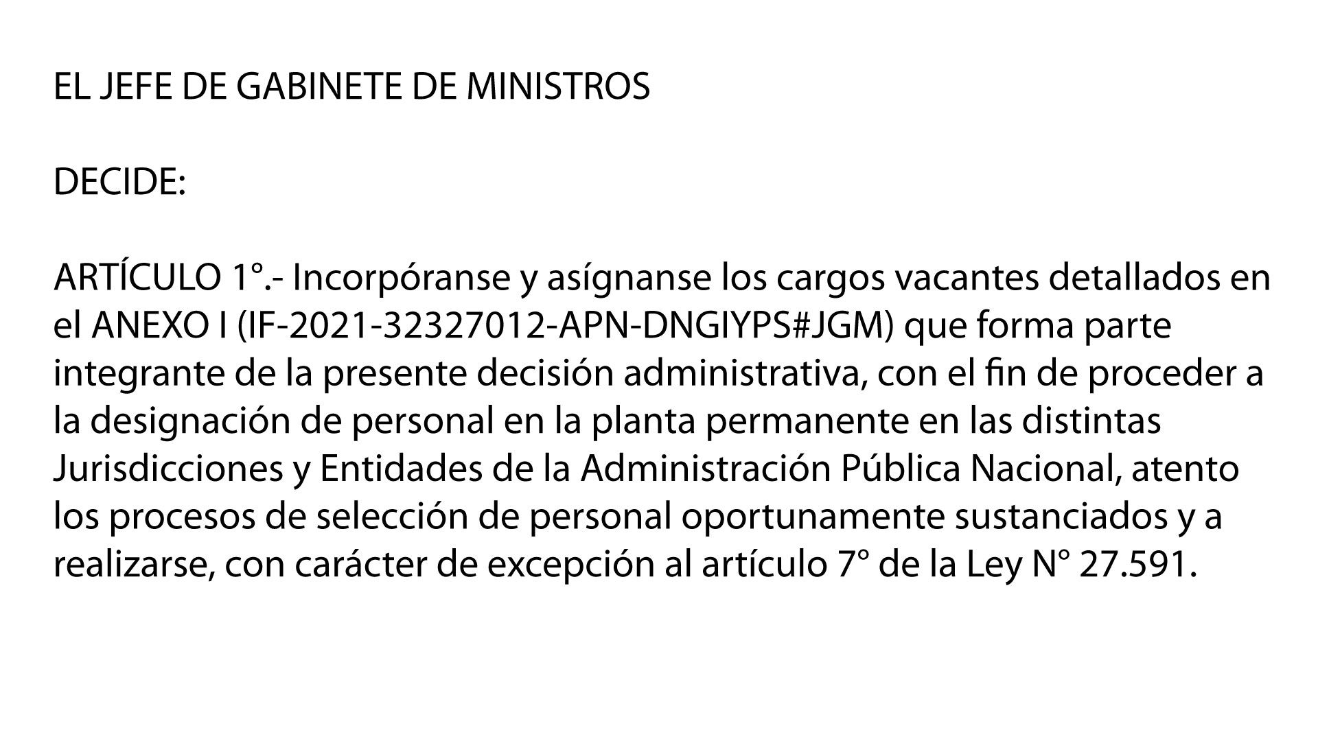 El Gobierno anuncia más de 8000 concursos en el Estado Nacional