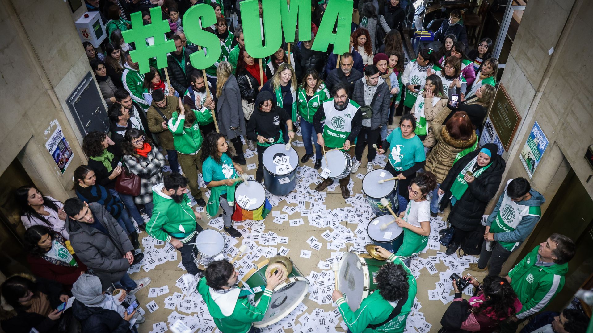 Jornada de protesta en el Ministerio Desarrollo Social de la Nación